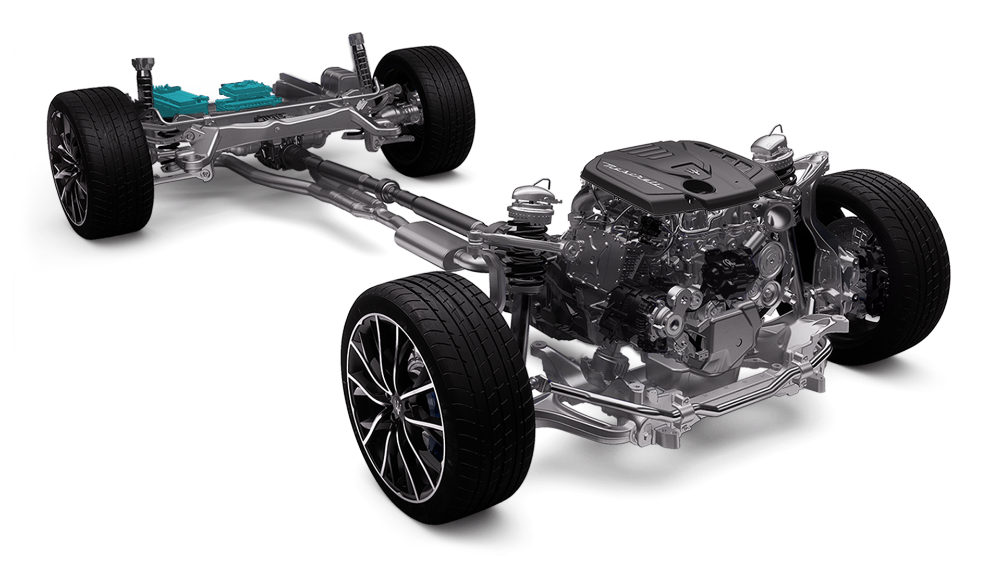 Maserati Ghibli Hybrid  - Weight distribution: DC/DC Converter and 48V Engine