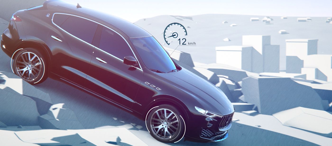 Hill Descent Control - Maserati Levante during a smooth descent