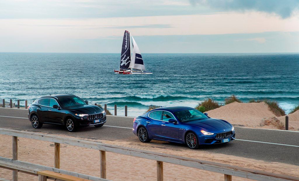 Maserati Levante and Ghibli at the Drive and Sail Event in Cascais